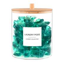 1 Packung Acryl Weichspülertücher Halter mit Deckel, klarer Wäschetücher Behälter mit 27 Etiketten, Wäschekapseln Aufbewahrung für Wäscheraumorganisation, Studentenwohnheim, Badezimmer Accessoires, Raumdekoration