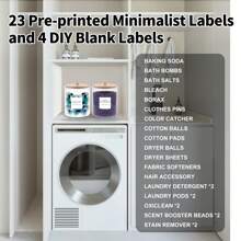 1 Packung Acryl Weichspülertücher Halter mit Deckel, klarer Wäschetücher Behälter mit 27 Etiketten, Wäschekapseln Aufbewahrung für Wäscheraumorganisation, Studentenwohnheim, Badezimmer Accessoires, Raumdekoration