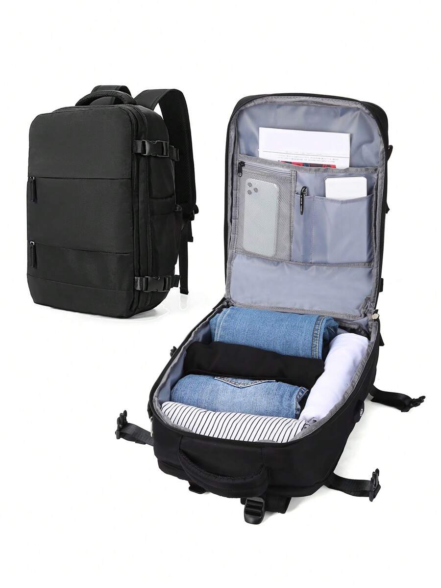 Reiserucksack, fluggenehmigt, großes Fassungsvermögen, aus Nylongewebe, wasserdicht, Wanderrucksack für Outdoor, Computerrucksack für Reisen, Camping, Wandern, für Herren und Damen, Geschenk für Mutter, Vater, Tochter, Freund, Reisezubehör, unisex, Business, funktional, Jungenrucksack, Computertasche, Gepäckgurt Design, für Schule, Uni, Business, Outdoor, für Anfänger, Fortgeschrittene, Geschenk für Freund und Vater, Bordgepäck Kabinentasche, 40x25x20, Schultaschen für Mittel- und Oberschüler