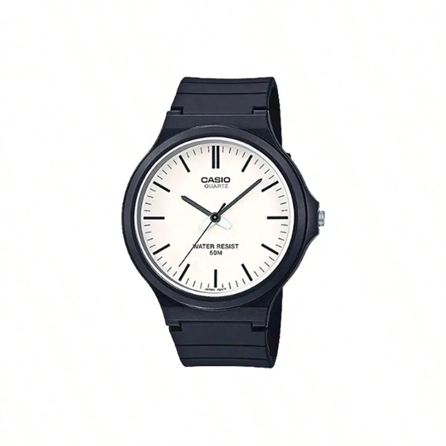 Casio Dòng sản phẩm YOUTH Đồng hồ thể thao đơn giản chống nước thạch anh Dây đeo bằng nhựa Đồng hồ Nhật Bản và Hàn Quốc Đồng hồ nữ Mặt số trắng MW-240-7E - trắng - Xem 1