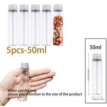 11 pezzi/22 pezzi, 50 ml/110 ml Bottiglietta in plastica PET trasparente con tappo a vite - Riutilizzabile, Bottiglia per frappè in plastica, Perfetta per artigianato [sensoriale], Natale, Caramelle per feste di Ognissanti, Decorazioni per matrimoni, Conservazione perline, Propagazione piante DIY, Vaso decorativo DIY, Sali da bagno, Ogni bottiglia è confezionata singolarmente, Pulita e igienica - Multicolore - Visualizzare 15