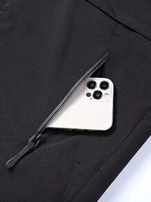 Winter Thermal Lined Jacket Men, Casual Loose Windbreaker With Detachable Hood, And Simple Design - Black - View 5