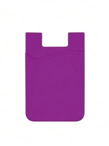 1PC Mobile Phone Silicone Card Holder Slot Sleeve, Stick On Pocket Credit Card ID Case Pouch Compatible With Apple Android - Multicolor - View 15