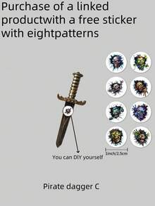 Bộ 2 đai garter có nơ và đồ giả, bao gồm 1 miếng dán, vòng chân bằng ren có nơ và bao da chân kiếm, thích hợp cho trang phục hóa trang Halloween, được các quý cô ưa chuộng, màu đen - nhiều màu - Xem 8