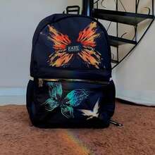 Black Youth Backpack Reinforced School Backpack With Space For Notebook Fairy Fate Winx Clio Style - màu đen - Xem 6