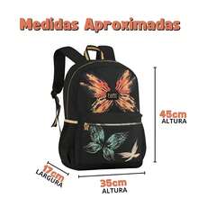 Black Youth Backpack Reinforced School Backpack With Space For Notebook Fairy Fate Winx Clio Style - màu đen - Xem 5