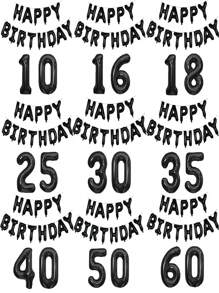 Golden Happy Birthday Digital Foil Balloon Adult Birthday Party Decoration Suitable For Men And Women Aged 10, 11, 12, 15, 18, 25, 30, 40, 50, And 60,Christmas - Gold - View 15