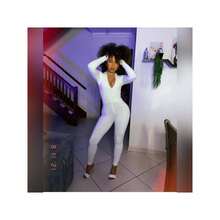 Black  Jumpsuit With Zipper - Xem 2