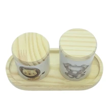 Kit higiene bebê Safari 3 Pçs - Porcelana e Pinus