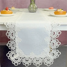 1 件长方形白色桌旗、家居装饰、优雅餐具、早餐/咖啡垫、圣诞节节日桌旗、婚礼派对节日桌面装饰 - 白色 - 查看 17