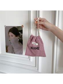 1pc Thanksgiving Customized Jewelry Storage Bag, Can Fit Wallet, Mini Sized, Fashion, Lightweight, Multipurpose Storage, Dust-Proof, Protective Cover, Velvet, Durable, Drawstring Bag, Printed, Exclusive, Unique - Multicolor - View 6