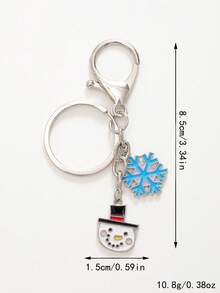 1 mặt dây chuyền hình cây thông Noel, người tuyết, bông tuyết, tuần lộc, người đàn ông bánh gừng, phong cách hoạt hình dễ thương, móc khóa Unisex, quà tặng Giáng sinh, đa năng - Nhiều màu - Xem 3