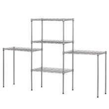 5-Tier Metal Wire Rack Free Standing Shelving Unit Adjustable Heavy Duty Storage - 1 - Xem 3