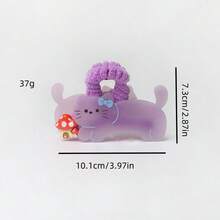 Dễ thương siêu dễ thương mèo chó nhồi bông lấy kem kẹp tóc cô gái ngọt ngào kẹp tóc - Nhiều màu - Xem 3