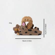 Dễ thương siêu dễ thương mèo chó nhồi bông lấy kem kẹp tóc cô gái ngọt ngào kẹp tóc - Nhiều màu - Xem 2