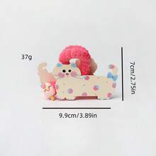 Dễ thương siêu dễ thương mèo chó nhồi bông lấy kem kẹp tóc cô gái ngọt ngào kẹp tóc - Nhiều màu - Xem 4