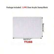 CYFUN DESIGN 1/9Pcs DIY Transparent Seal Stamp Block For DIY Scrapbooking Clear Photo Album Decorative Back To School,Back To School,School Supplies