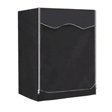 1pc Washer Cover, 210D Heavy Duty Oxford Waterproof Washer And Dryer Cover, Front Loading, 23.6x25.5x33.46 Inches, Silver For School,Office,Household,Travel,Bag,Organizer,Storage