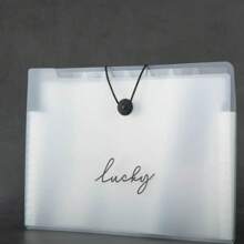 A4 Accordion Folder With Label 24x32cm Large Capacity Storage Bag A4 Information Book Insert Transparent - 無色 - 查看 8