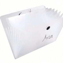 A4 Accordion Folder With Label 24x32cm Large Capacity Storage Bag A4 Information Book Insert Transparent - 無色 - 查看 3