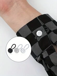 8pcs Men's Cuff And Collar Extenders, Soft & Elastic Design To Relieve Neck Pressure And Solve Tight Formal Shirt Collar Problem