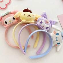 Sanrio 1 szt., pasek do mycia twarzy w stylu lalki z kreskówek, maska szamponowa, gumka do włosów z wodą anty-wilgociową, słodka i urocza opaska na głowę, akcesoria do włosów, Boże Narodzenie, przyjęcie urodzinowe, opaska na przyjęcie świąteczne, opaska na głowę, opaska na głowę, opaska na głowę, prezenty na imprezę