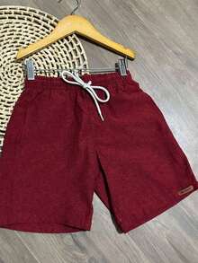 BOYS' BERMUDA SHORTS CHILDREN'S PREPPY FASHION NEW RELEASE - 酒紅色 - 查看 4