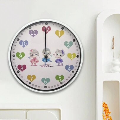 reloj de pared decorativo  para niños,reloj de pared infantil,relojes colgantes silenciosos, reloj de pared de dibujos animados sin tic-tac 28cm