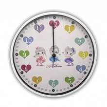 reloj de pared decorativo  para niños,reloj de pared infantil,relojes colgantes silenciosos, reloj de pared de dibujos animados sin tic-tac 28cm - color de numero blanco - Ver 2