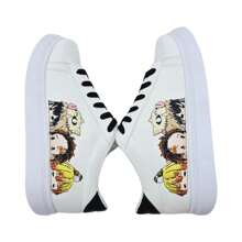 Tenis Bordados de Muñecos Demon Cara - Blanco - Ver 1