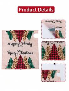 1 cái Vỏ hộp thư bằng vải lanh họa tiết cây thông Noel, Trang trí Giáng sinh vui vẻ cho gia đình, Vật dụng trang trí ngoài trời cho Giáng sinh, Quà tặng Giáng sinh Chúc mừng năm mới 2025, Halloween, Trang trí Halloween - cây thông giáng sinh - Xem 7