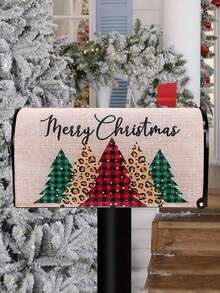 1 cái Vỏ hộp thư bằng vải lanh họa tiết cây thông Noel, Trang trí Giáng sinh vui vẻ cho gia đình, Vật dụng trang trí ngoài trời cho Giáng sinh, Quà tặng Giáng sinh Chúc mừng năm mới 2025, Halloween, Trang trí Halloween - cây thông giáng sinh - Xem 4