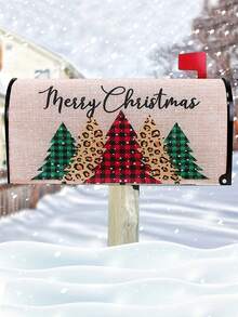 1 cái Vỏ hộp thư bằng vải lanh họa tiết cây thông Noel, Trang trí Giáng sinh vui vẻ cho gia đình, Vật dụng trang trí ngoài trời cho Giáng sinh, Quà tặng Giáng sinh Chúc mừng năm mới 2025, Halloween, Trang trí Halloween - cây thông giáng sinh - Xem 5