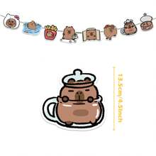 39/38/30 Piezas Globos de Capibara, Juego de Decoración con Diseño de Animal Lindo, Decoración de Fiesta de Cumpleaños con Tema de Capibara, Decoración de Fondo para Cumpleaños, Día de San Valentín, Regreso a Clases - Multicolor - Ver 4