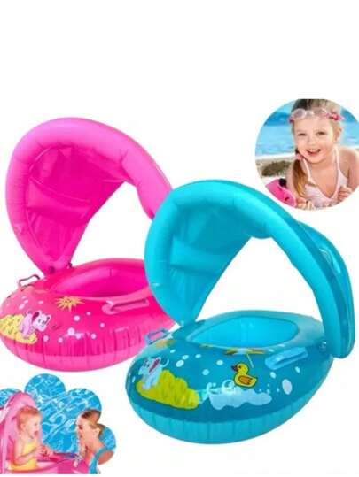 Boia Com Cobertura Perninha Bebê Bote Infantil Piscina Verão