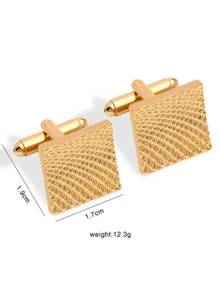 2 件装锌合金女士时尚袖扣西装衬衫装饰袖扣 - 彩色 - 查看 16