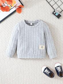 3 件套男婴休闲纯色罗纹针织上衣 - 彩色 - 查看 9