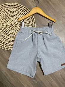 BOYS' BERMUDA SHORTS CHILDREN'S PREPPY FASHION NEW RELEASE - Grey - View 1