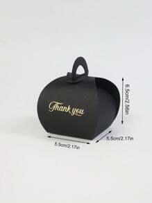 Hộp quà cảm ơn thanh lịch gồm 10 hộp, hộp quà nhỏ đựng kẹo, sôcôla và quà tặng nhỏ, nhiều màu sắc với thiết kế "Cảm ơn" bằng giấy bạc màu vàng, lý tưởng cho đám cưới, tiệc mừng sinh nhật, quà tặng tiệc sinh nhật và những dịp đặc biệt - 5,5x5,5x6,5cm - Xem 9