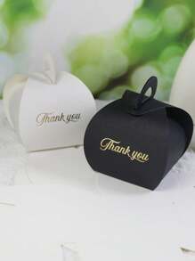 Hộp quà cảm ơn thanh lịch gồm 10 hộp, hộp quà nhỏ đựng kẹo, sôcôla và quà tặng nhỏ, nhiều màu sắc với thiết kế "Cảm ơn" bằng giấy bạc màu vàng, lý tưởng cho đám cưới, tiệc mừng sinh nhật, quà tặng tiệc sinh nhật và những dịp đặc biệt - 5,5x5,5x6,5cm - Xem 8