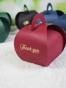 Hộp quà cảm ơn thanh lịch gồm 10 hộp, hộp quà nhỏ đựng kẹo, sôcôla và quà tặng nhỏ, nhiều màu sắc với thiết kế "Cảm ơn" bằng giấy bạc màu vàng, lý tưởng cho đám cưới, tiệc mừng sinh nhật, quà tặng tiệc sinh nhật và những dịp đặc biệt - 5,5x5,5x6,5cm - Xem 5
