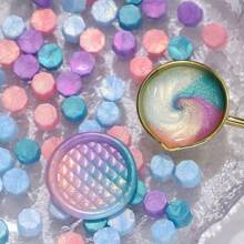 BAOFALI 100 PCS Colorful Aurora Wax Beads For Wax Seal Stamp/100 PCS Sakura Shape Sealing Wax Beads For Wax Seal Stamp