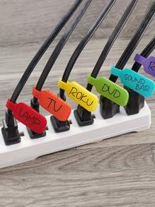 32-Piece Colorful Writable Cable Labels - Durable Wire Labels For Easy Organization And Identification Cable Organizer Polyamide