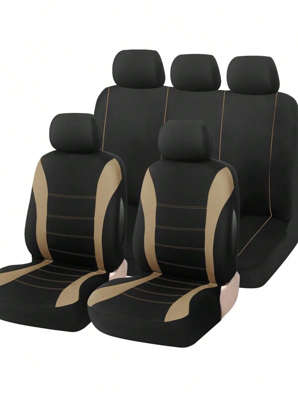 Fundas para asientos de automóvil, fundas para asientos delanteros y fundas para asientos traseros a juego, productos para automóviles de verano, protectores de asientos de fibra de poliéster para automóviles