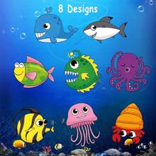 TYFYO 500 piezas/Rollo Pegatinas de Animales, Pegatinas de Animales Lindos del Espacio para Recompensas de Maestros, Útiles Escolares, Regalos de Fiesta de Animales, 1 Pulgada, Temporada de Regreso a Clases - Multicolor - Ver 11