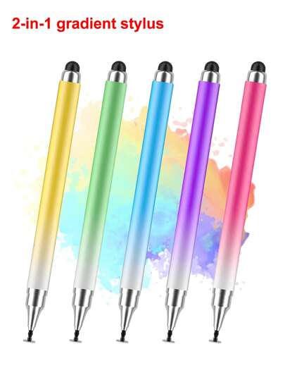 2-i-1 universell gradientpenna kompatibel med , surfplatta och iPad, presenter till mamma, familj, vänner, födelsedag, styluspenna för högtider