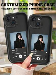 1 ốp lưng điện thoại trong suốt, in hình máy nghe nhạc tùy chỉnh, phù hợp với 17 Air 16 15 14 13 12 11 Pro Max, Galaxy S25 24 23 Ultra Fe A55 54 35, phiên bản quốc tế, không phải phiên bản nội địa. - màu đen - Xem 4