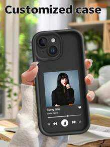 1 ốp lưng điện thoại trong suốt, in hình máy nghe nhạc tùy chỉnh, phù hợp với 17 Air 16 15 14 13 12 11 Pro Max, Galaxy S25 24 23 Ultra Fe A55 54 35, phiên bản quốc tế, không phải phiên bản nội địa. - màu đen - Xem 5