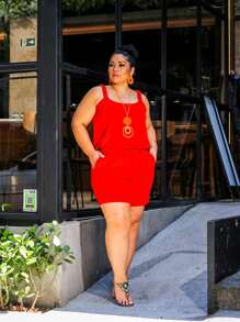 Women Two-piece Outfits - Rojo - Ver 1