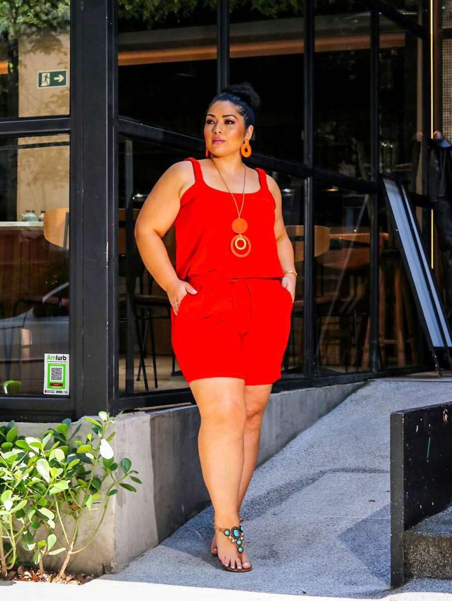 Women Two-piece Outfits - Rojo - Ver 1